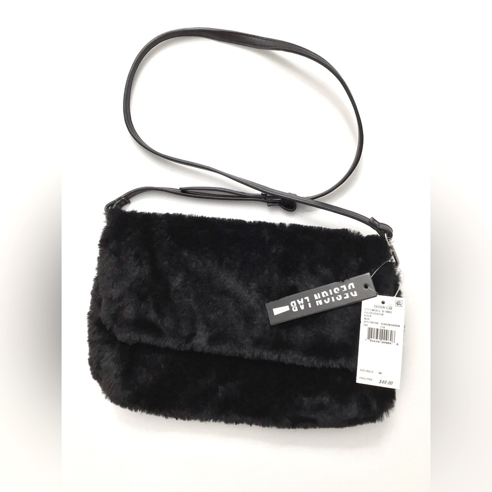NWT DESIGN LAB LORD & TAYLOR FAUX FUR BAG